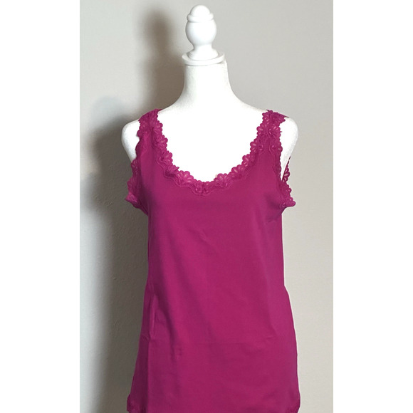 Christopher & Banks Women's Magenta Tank Cami Top Size M - Picture 2 of 16